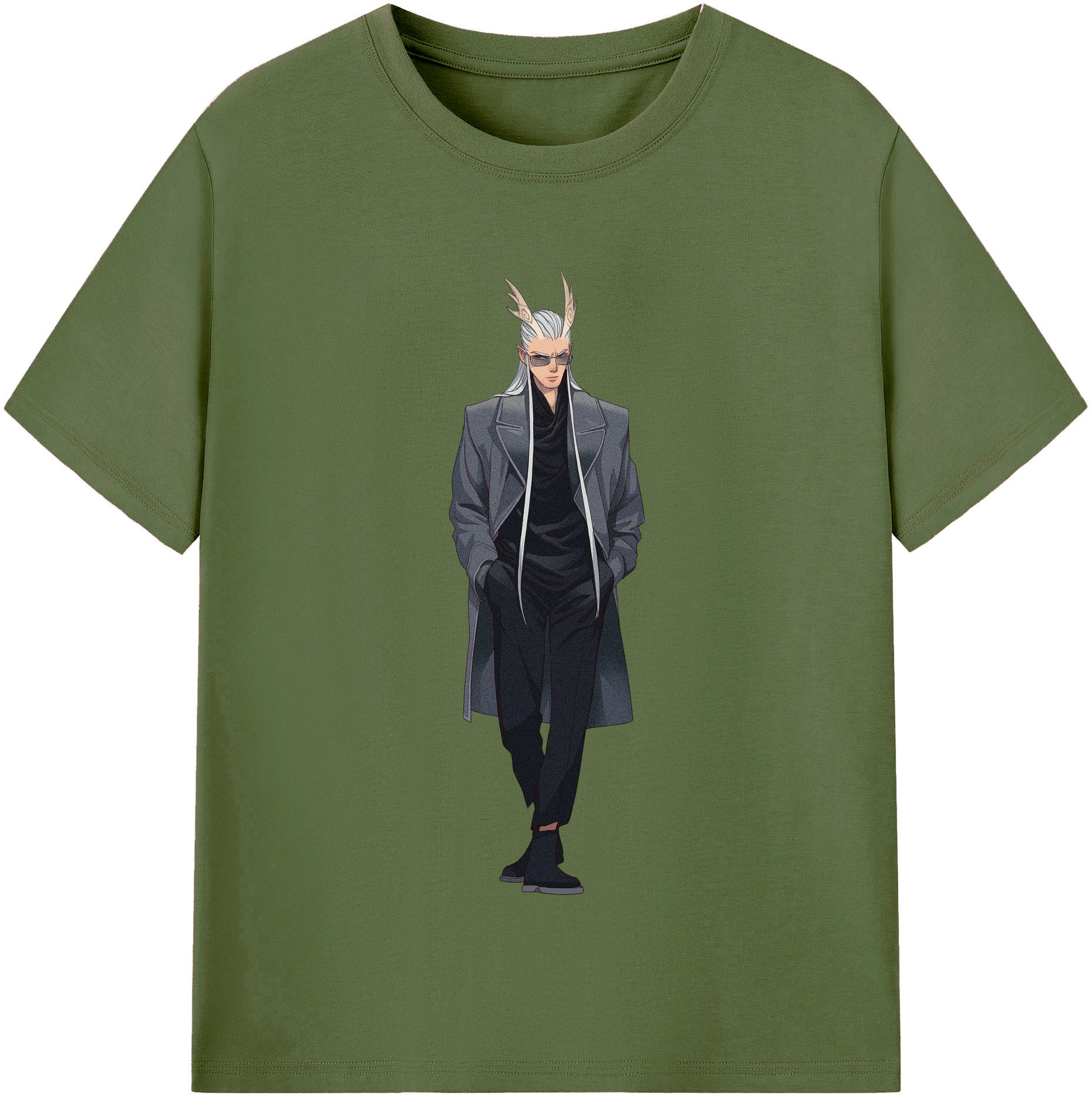 （画像用） Ne Zha 2 ナタ 魔童の大暴れ 綿100％半袖Tシャツ（フロントプリント）